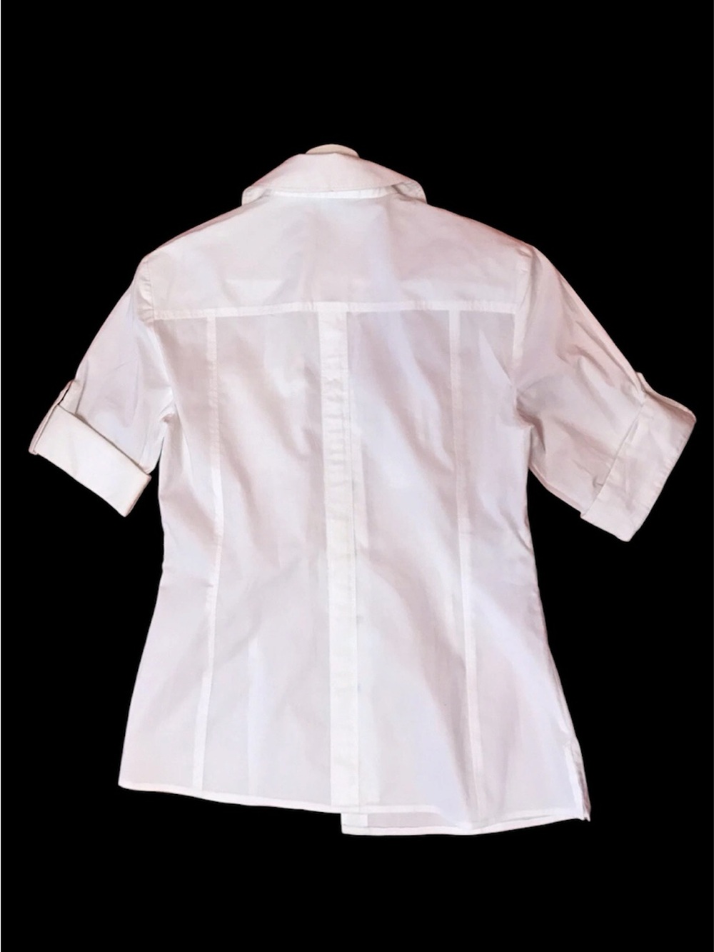 Anne Klein White Utility Shirt Top Preppy Office Classic Pockets 14  Workwear - Picture 3 of 6